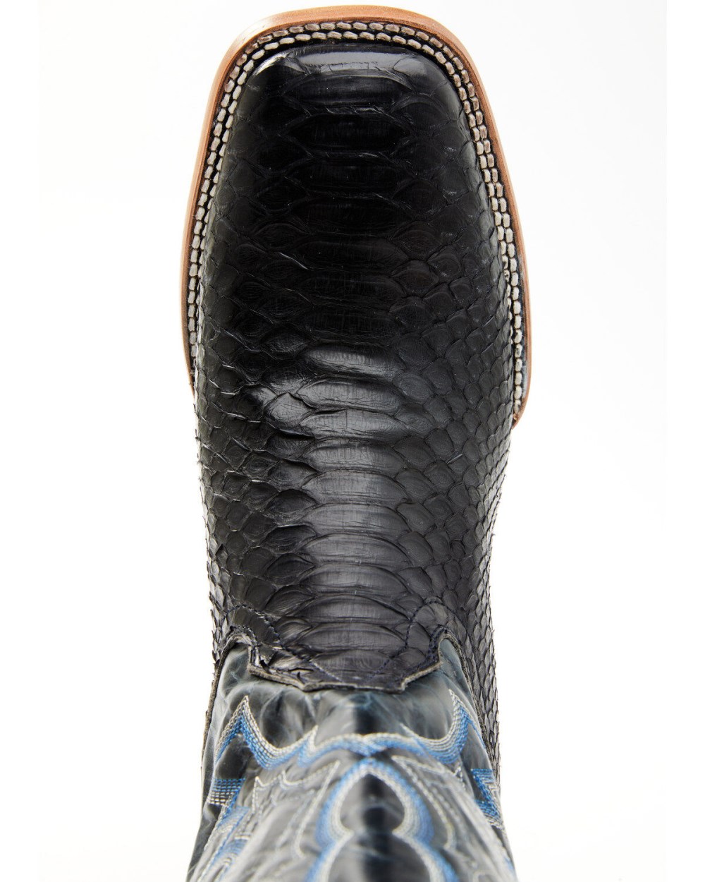 Cody James - Men's Exotic Python Western Boots - Broad Square Toe | Black