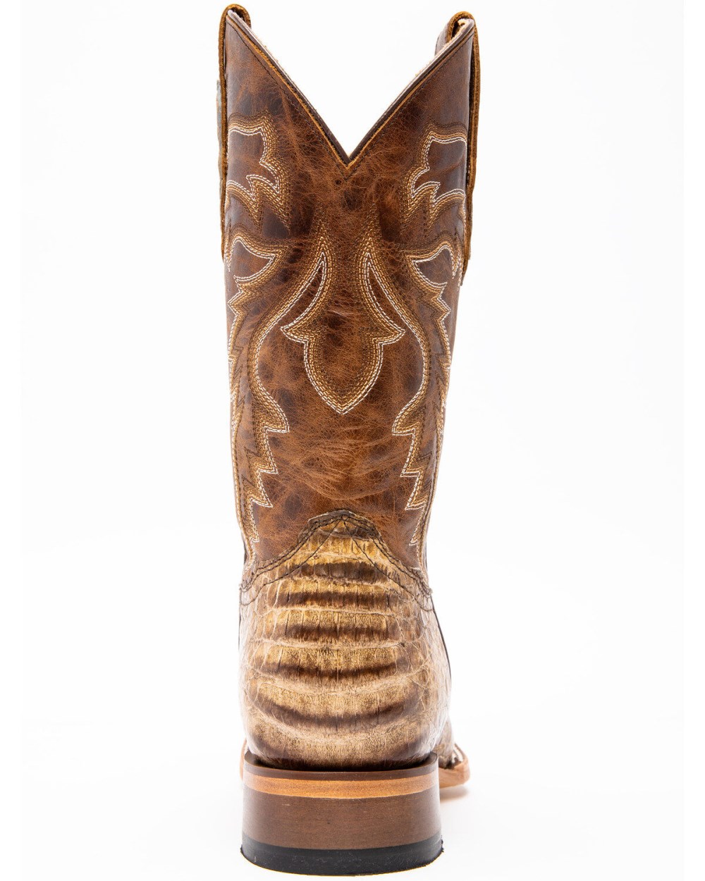 Cody James - Men's Caiman Belly Western Boots - Broad Square Toe | Brown