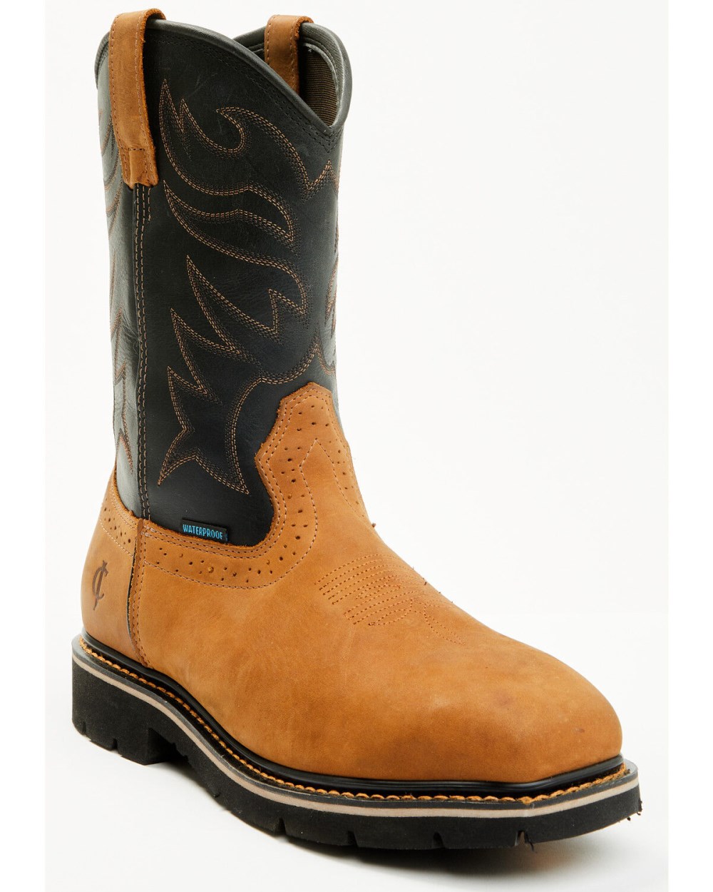Cody James - Men's 11" Pull-On Waterproof Work Boots - Composite Toe | Brown