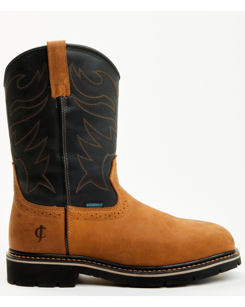 Cody James - Men's 11" Pull-On Waterproof Work Boots - Composite Toe | Brown
