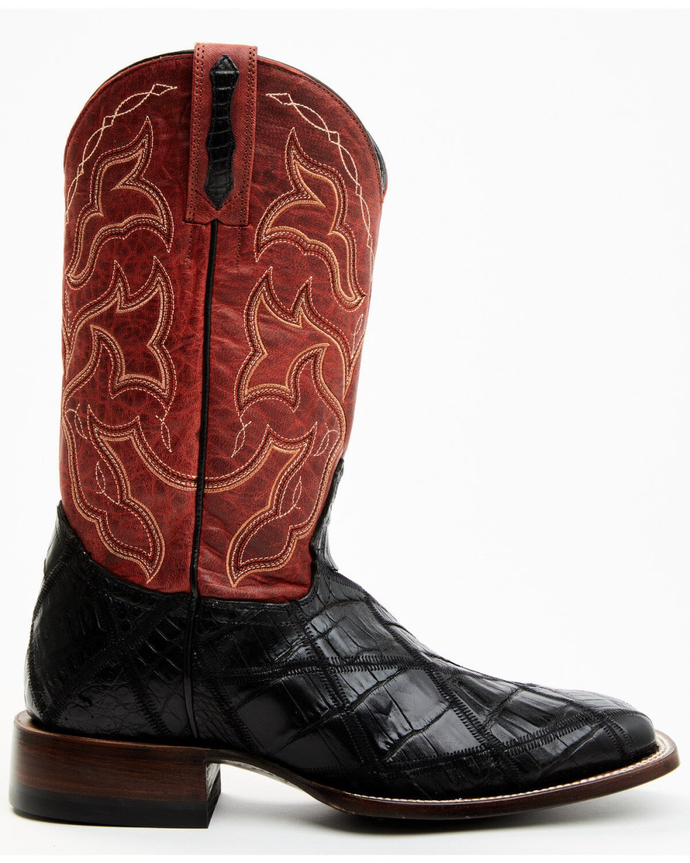 Cody James - Men's Exotic Caiman Western Boots - Broad Square Toe | Red