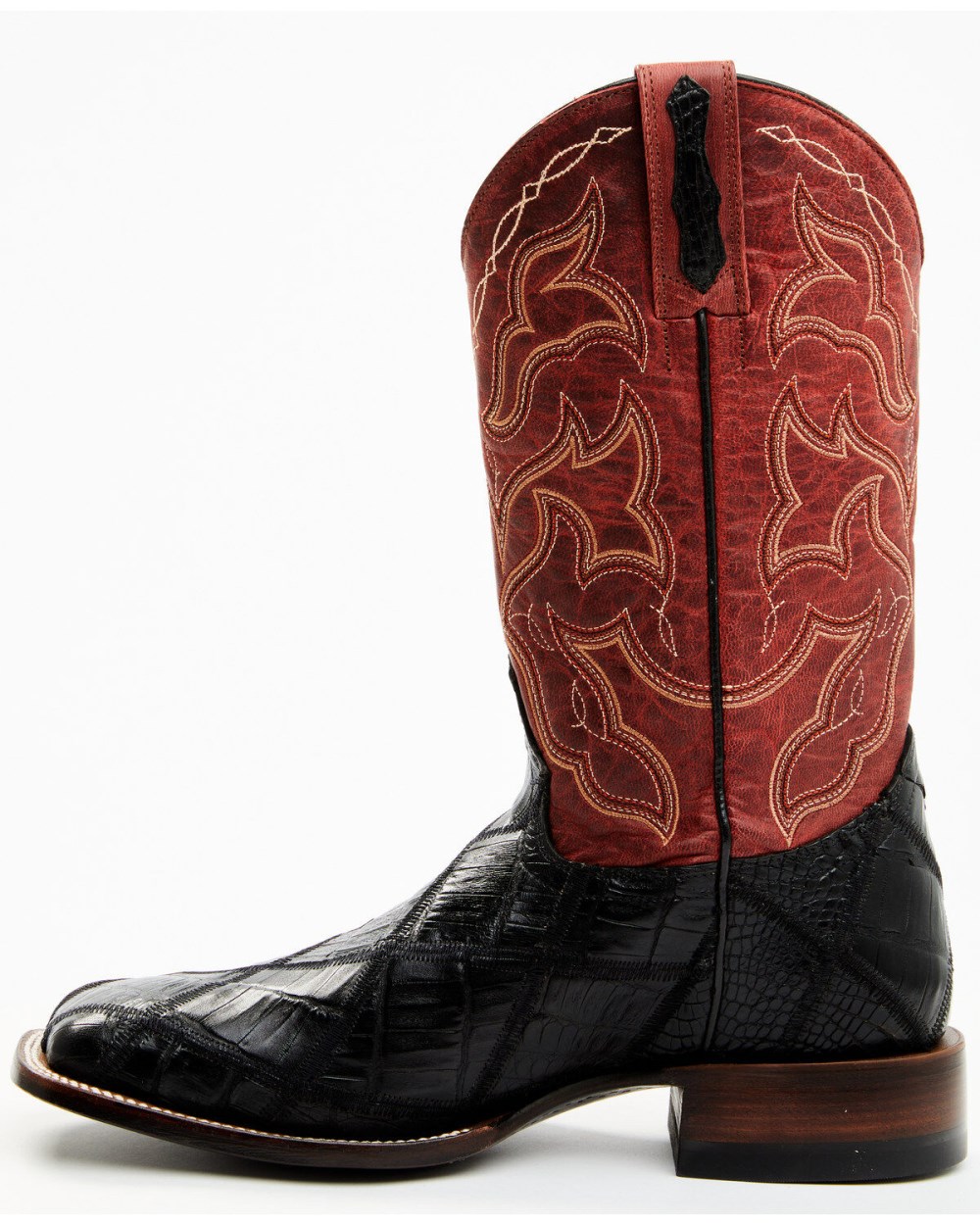 Cody James - Men's Exotic Caiman Western Boots - Broad Square Toe | Red