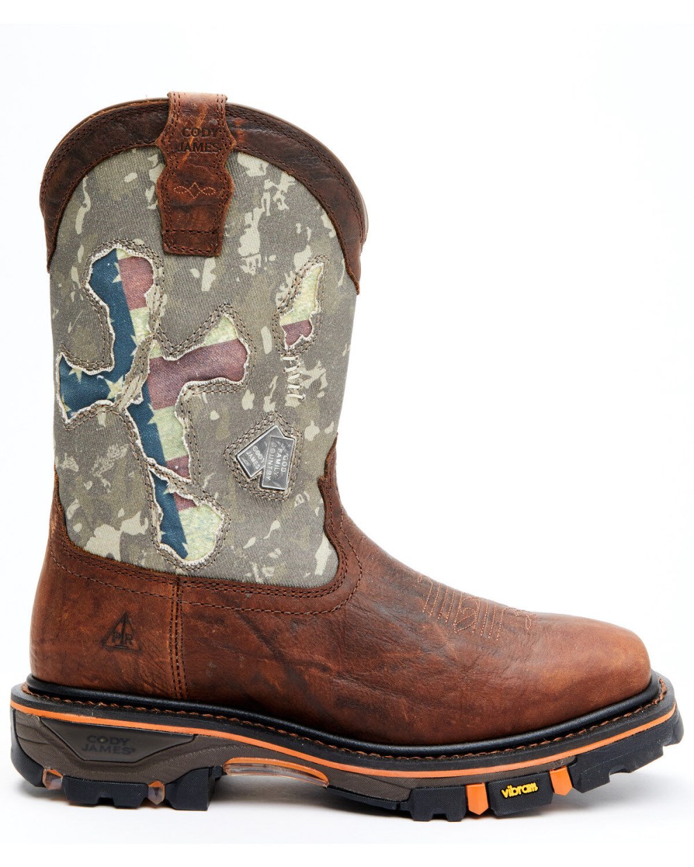 Cody James - Men's Camo Decimator Western Work Boots - Soft Toe | Brown