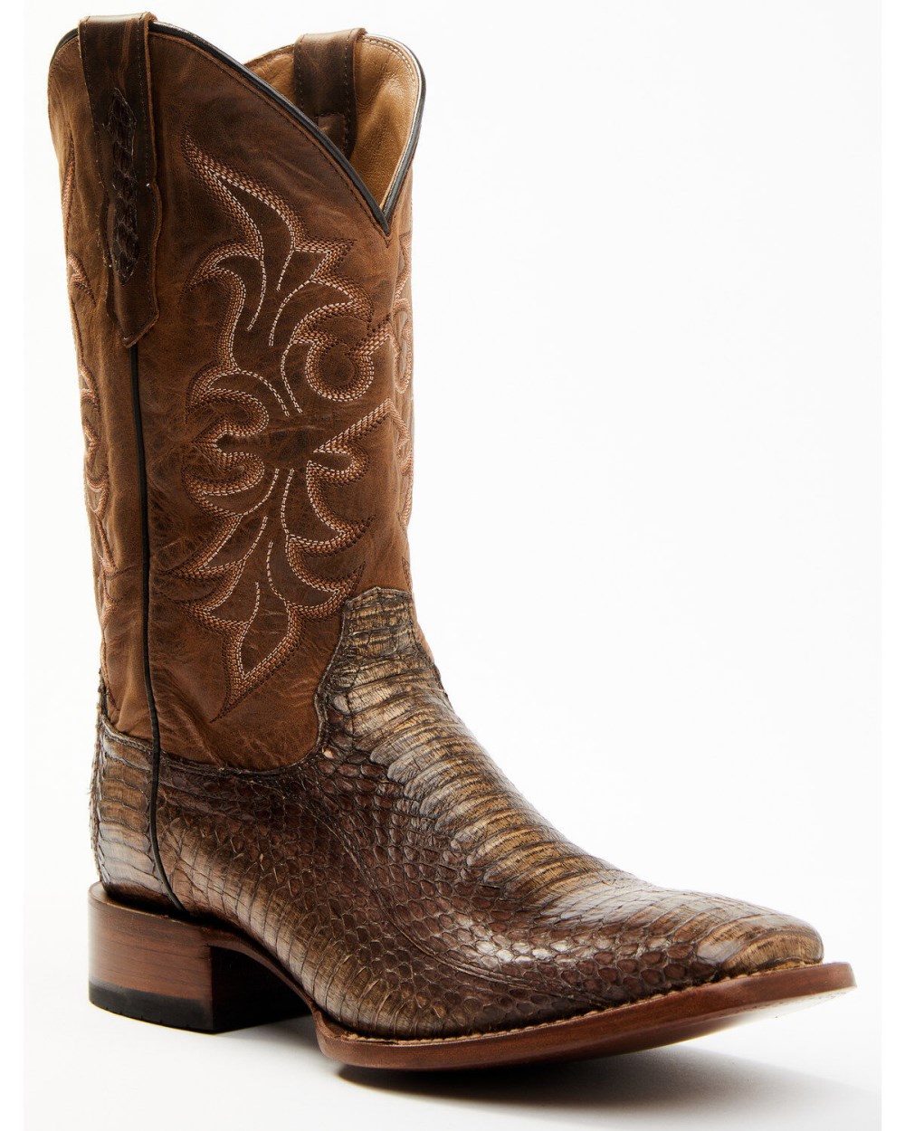 Cody James - Men's Cobra Brown Exotic Western Boots - Broad Square Toe | Brown