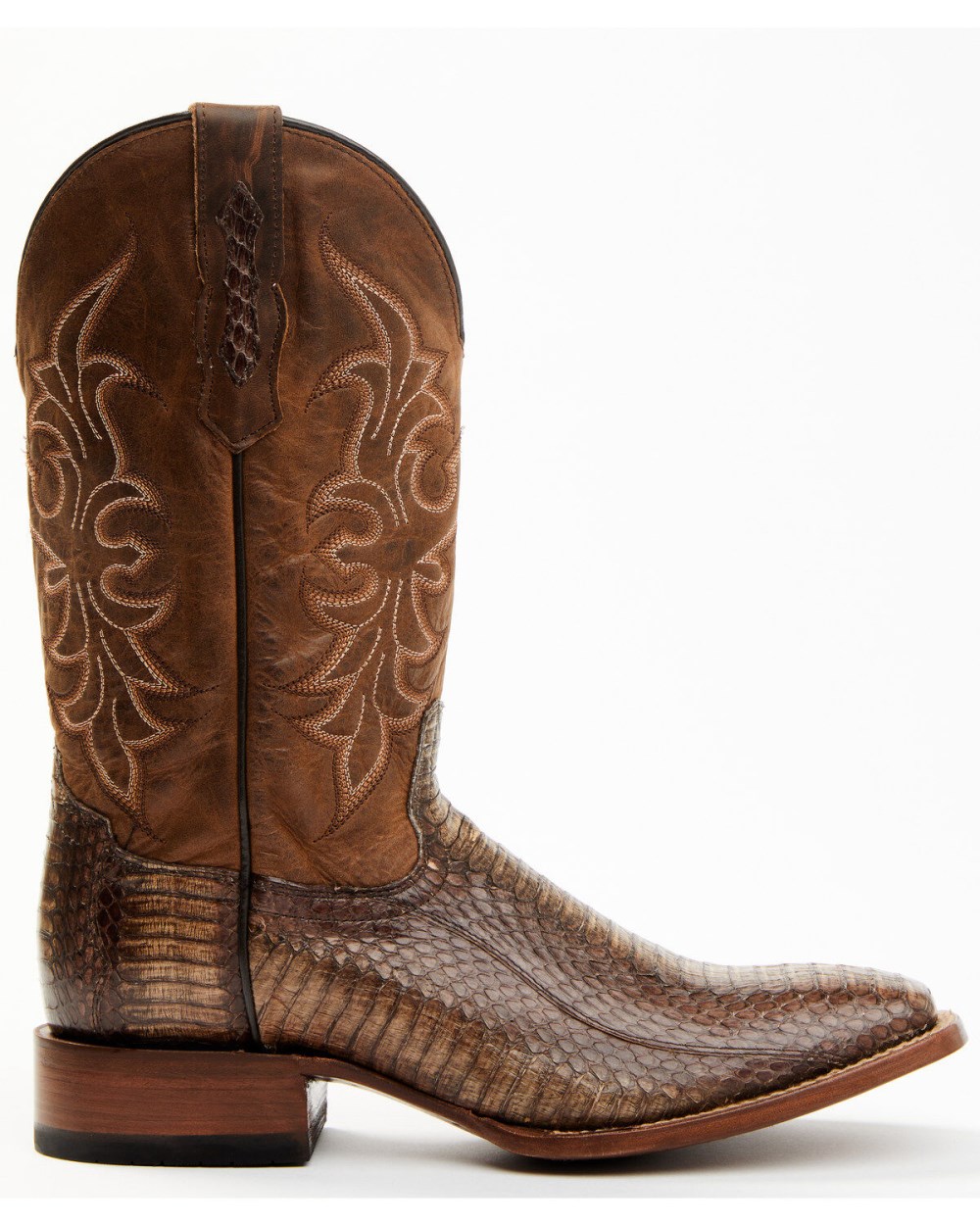 Cody James - Men's Cobra Brown Exotic Western Boots - Broad Square Toe | Brown