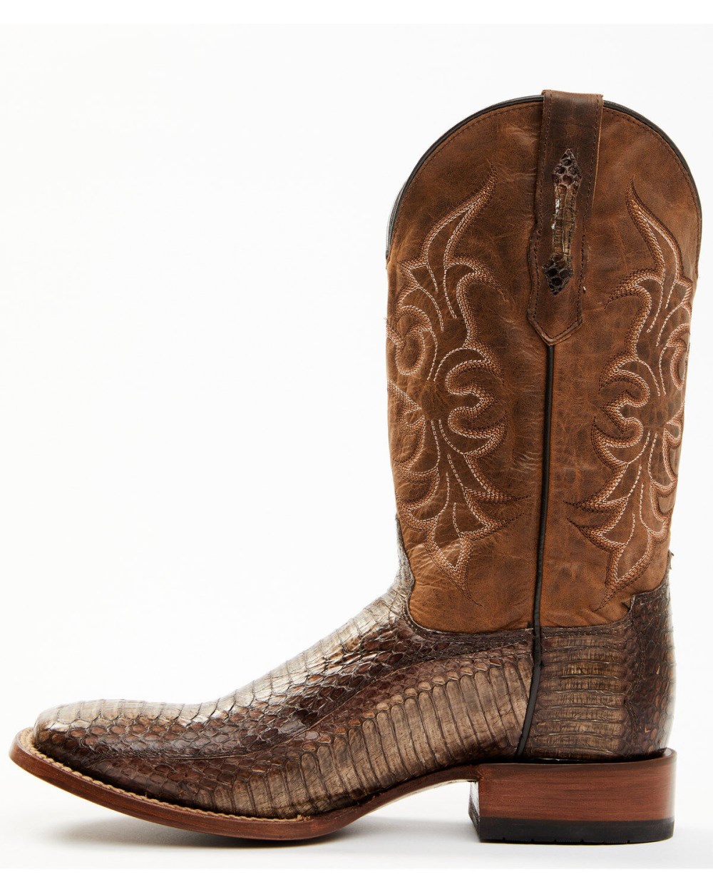 Cody James - Men's Cobra Brown Exotic Western Boots - Broad Square Toe | Brown