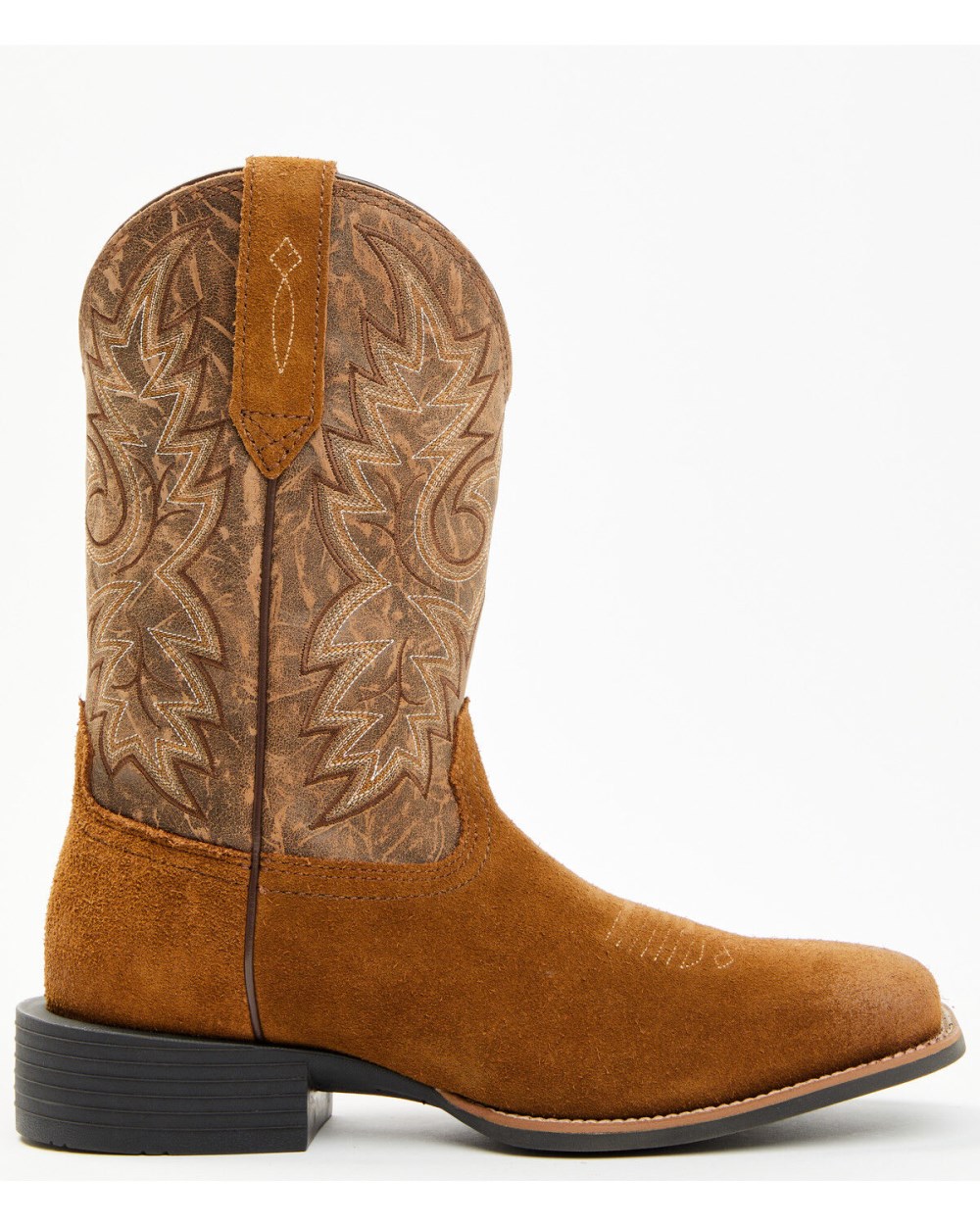 Cody James - Men's Badge Xero Gravity Roughout Western Boots - Broad Square Toe | Brown