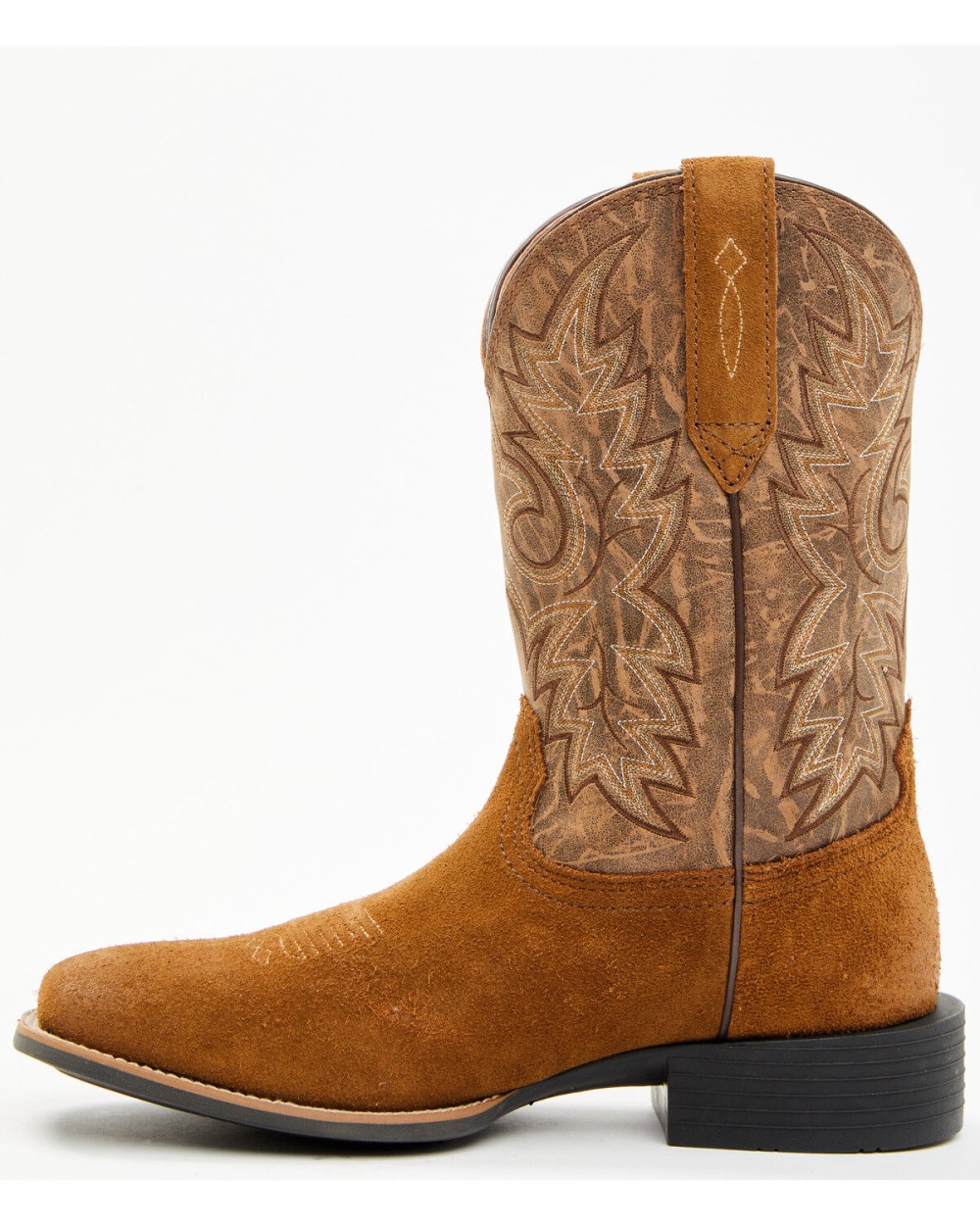 Cody James - Men's Badge Xero Gravity Roughout Western Boots - Broad Square Toe | Brown