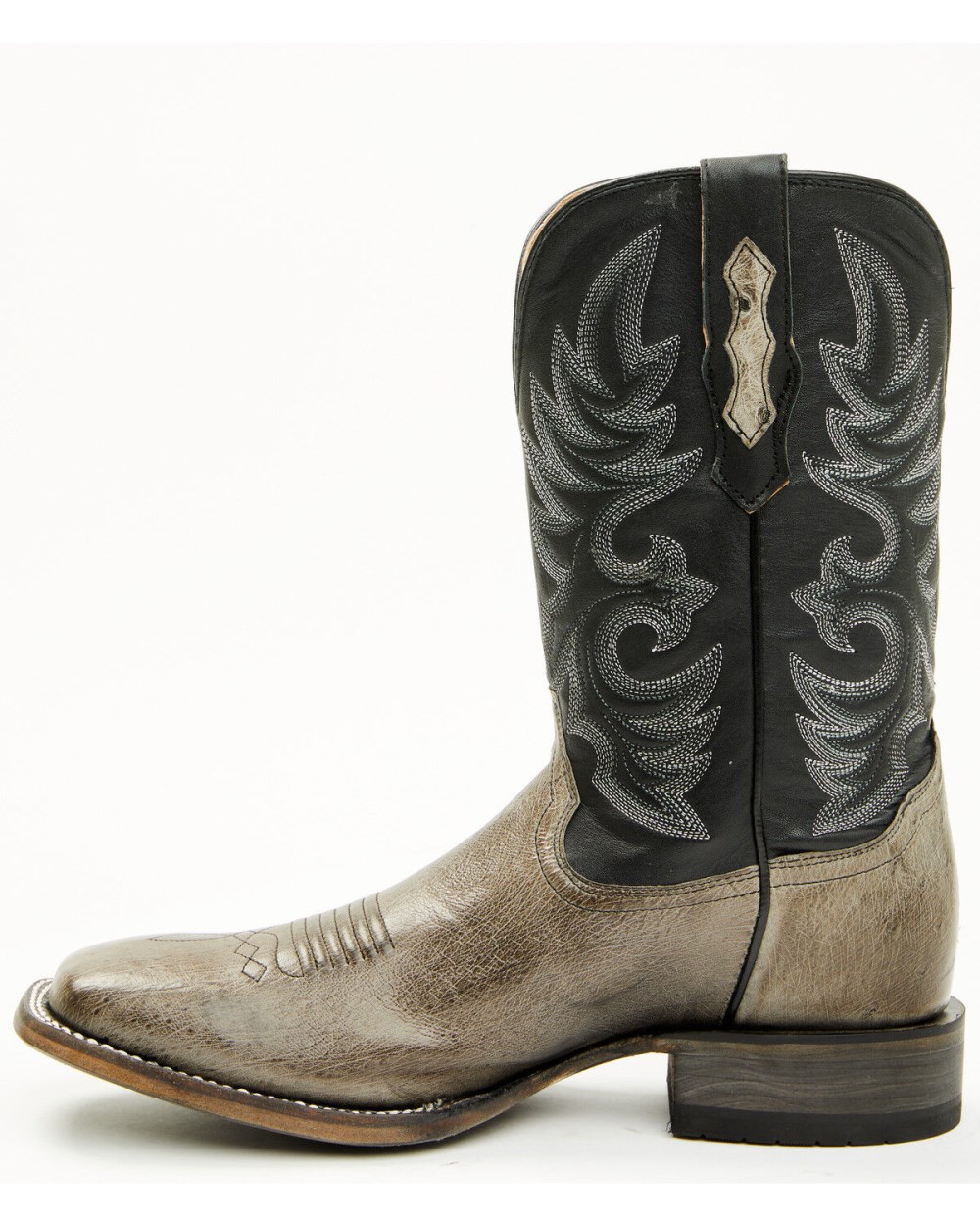 Cody James - Men's Exotic Ostrich Belly Western Boots - Broad Square Toe | Grey