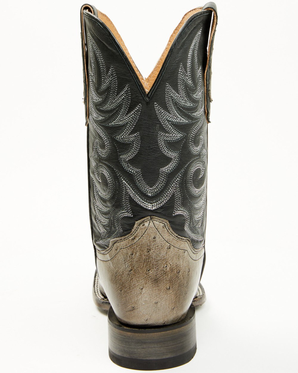 Cody James - Men's Exotic Ostrich Belly Western Boots - Broad Square Toe | Grey