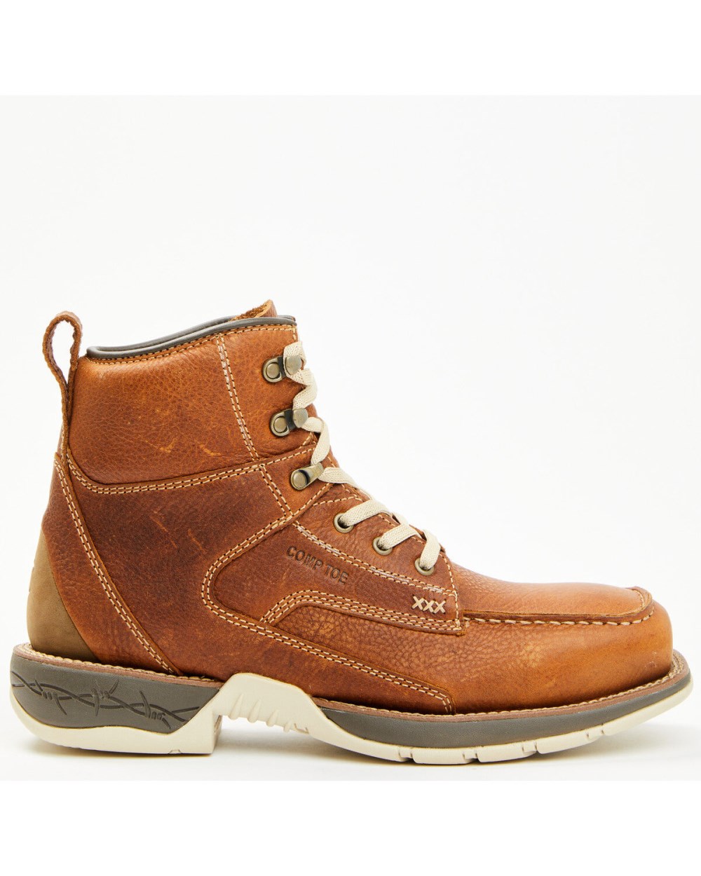 Cody James - Men's Xero Lite Lace-Up Moc Work Boots - Composite Toe | Brown
