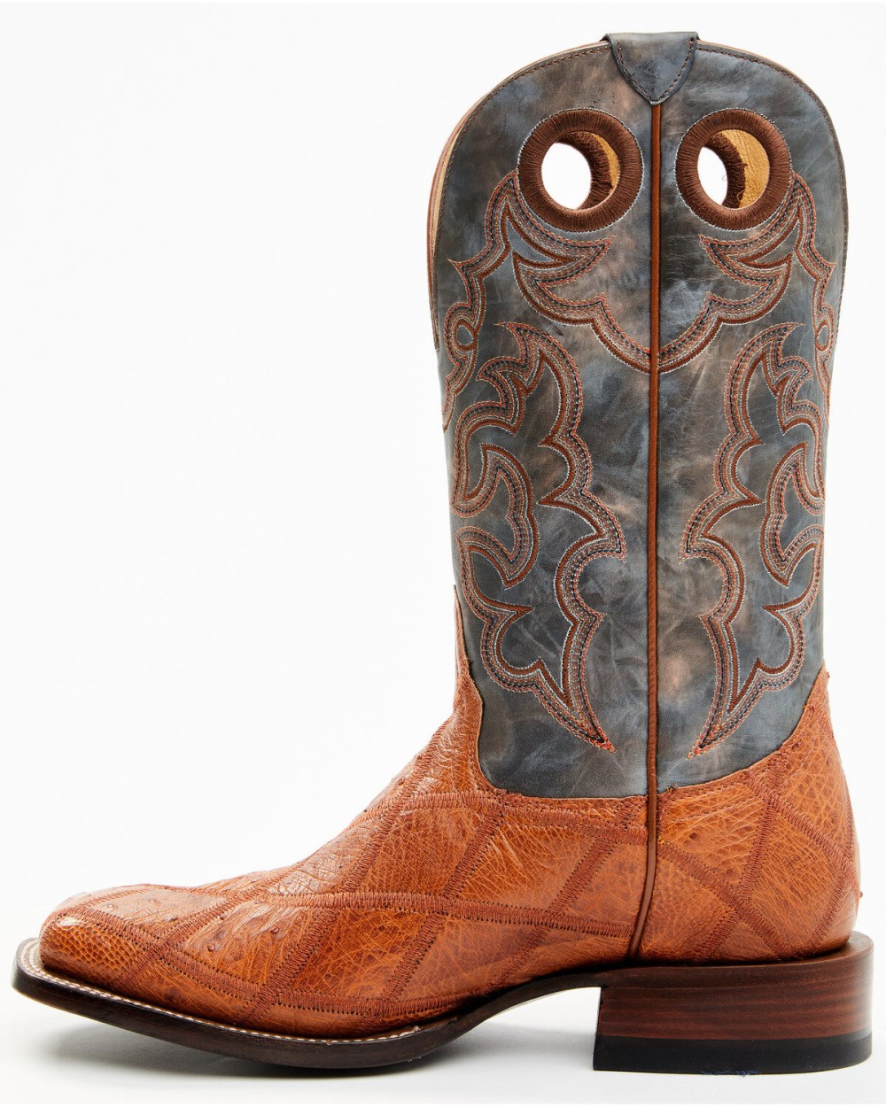 Cody James - Men's Exotic Ostrich Western Boots - Broad Square Toe | Cognac