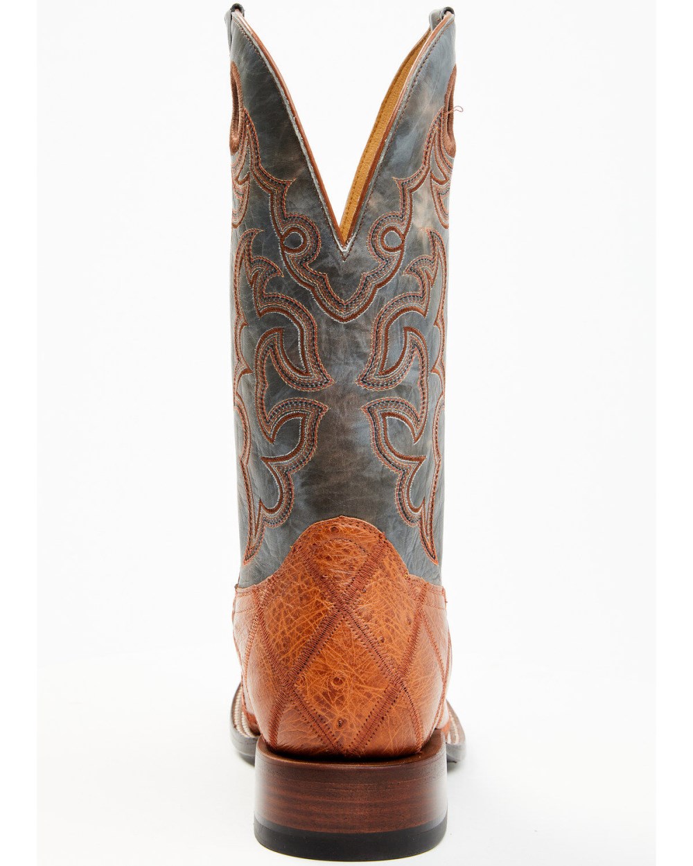 Cody James - Men's Exotic Ostrich Western Boots - Broad Square Toe | Cognac