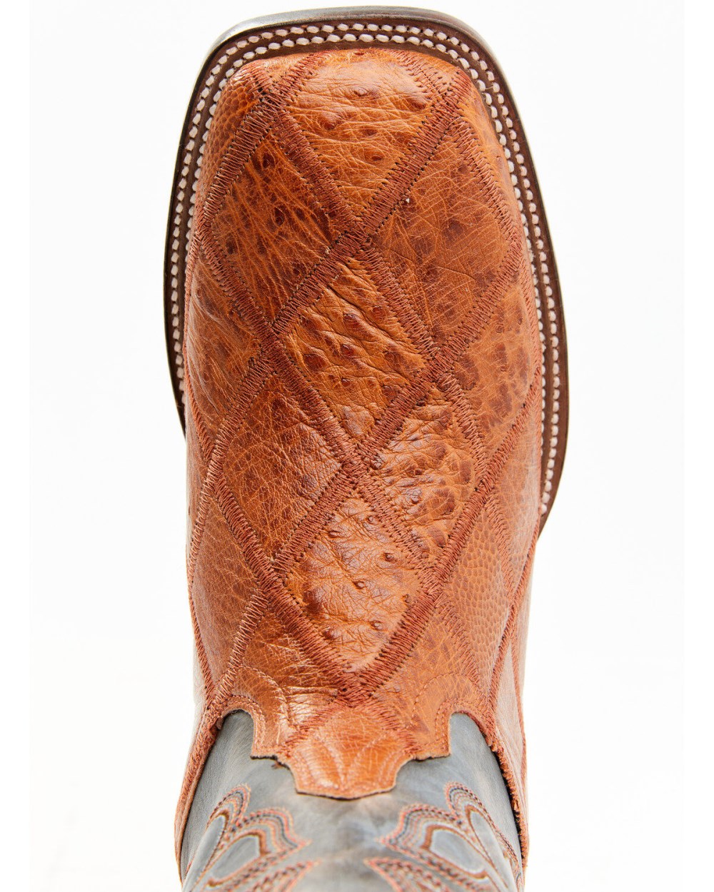 Cody James - Men's Exotic Ostrich Western Boots - Broad Square Toe | Cognac