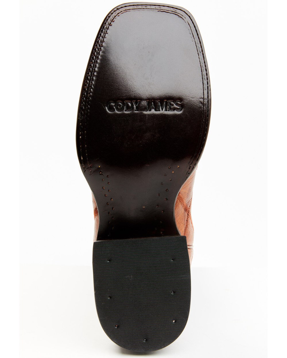 Cody James - Men's Exotic Ostrich Western Boots - Broad Square Toe | Cognac