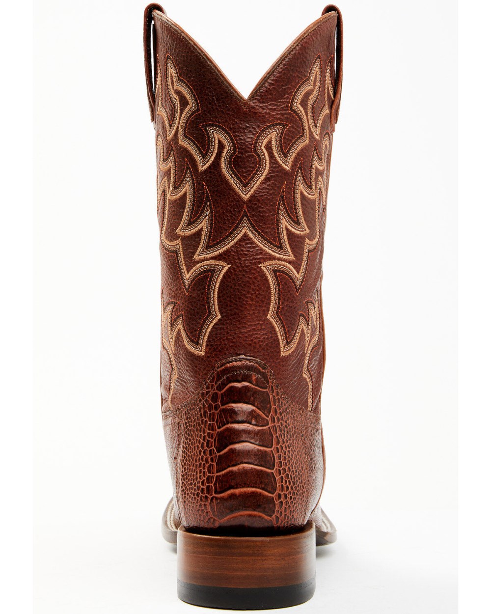 Cody James - Men's Brandy Ostrich Leg Exotic Western Boots - Broad Square Toe | Red