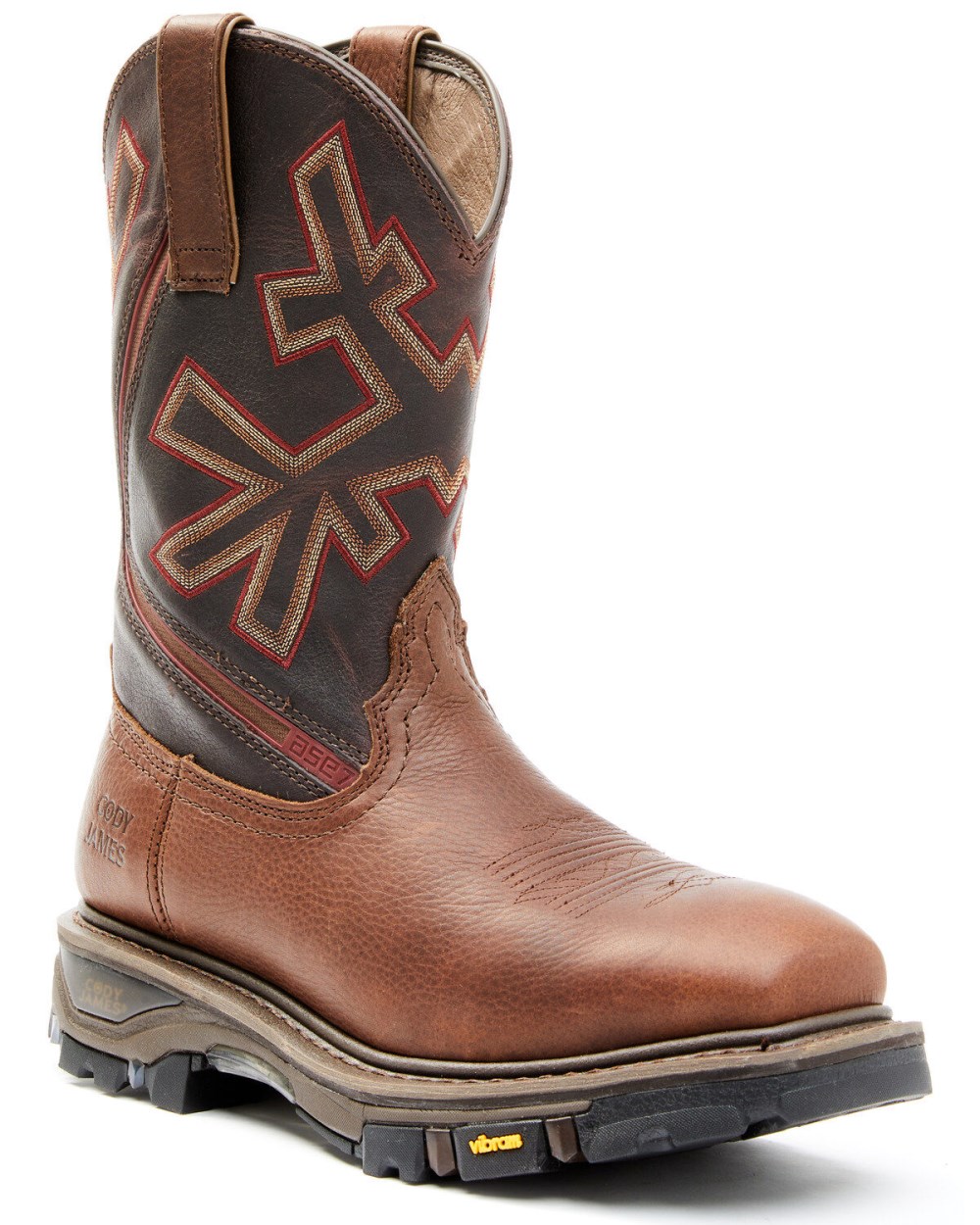 Cody James - Men's ASE7 Decimator Western Work Boots - Composite Toe | Dark Brown