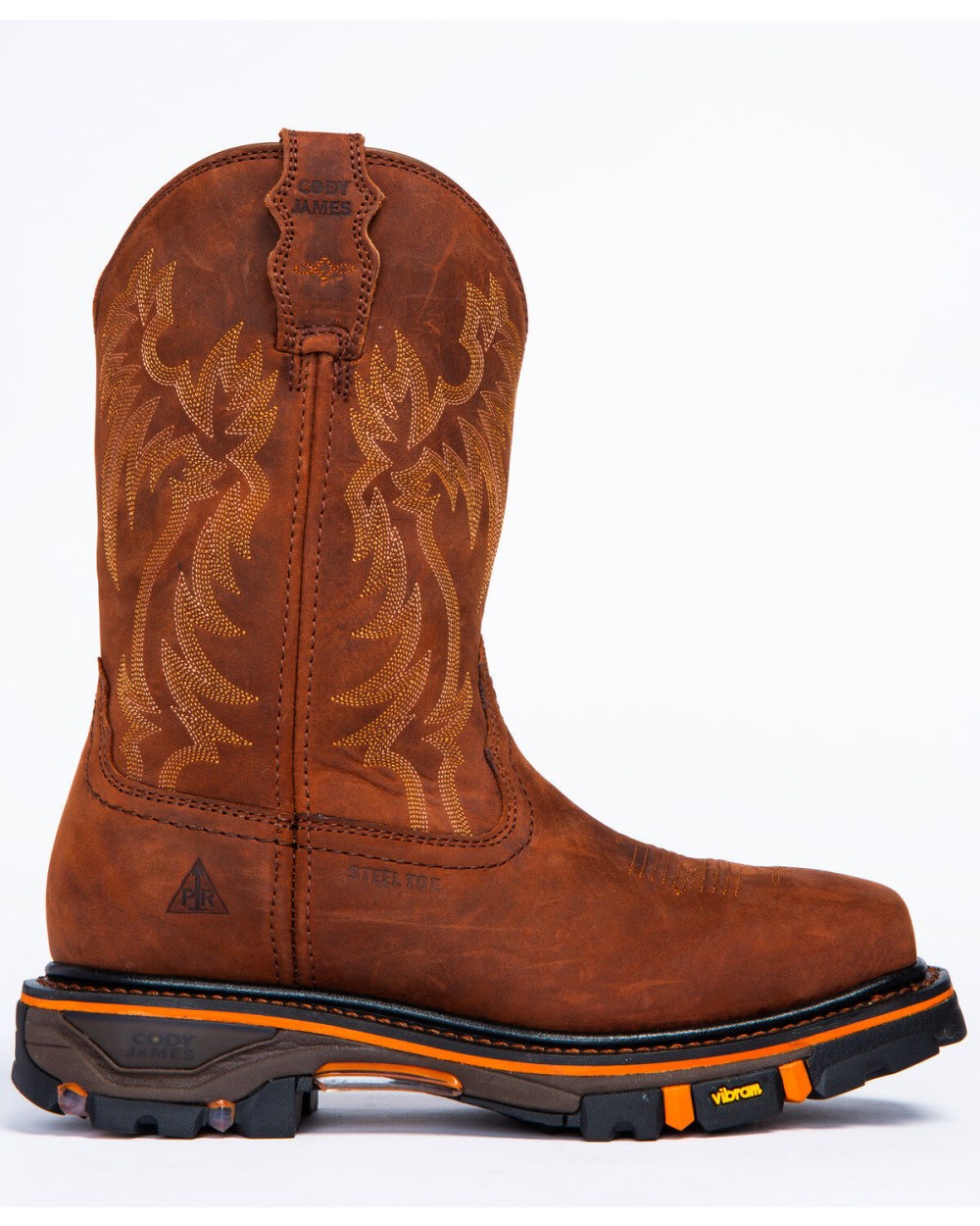 Cody James - Men's 11" Decimator Western Work Boots - Steel Toe | Brown