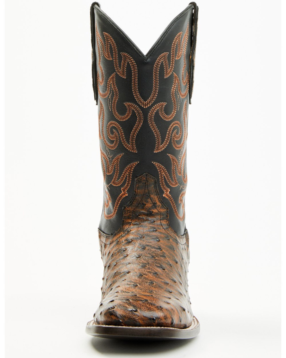 Cody James - Men's Exotic Full Quill Ostrich Western Boots - Broad Square Toe | Brandy Brown