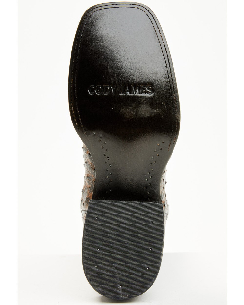 Cody James - Men's Exotic Full Quill Ostrich Western Boots - Broad Square Toe | Brandy Brown