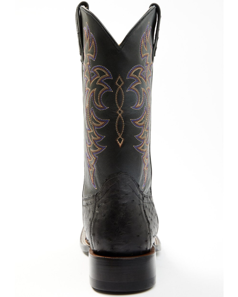 Cody James - Men's Exotic Full-Quill Ostrich Western Boots - Broad Square Toe | Black