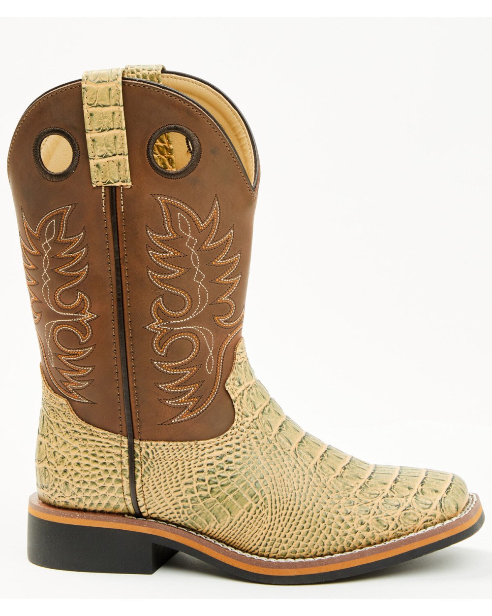 Cody James - Little Boys' Gator Print Western Boots - Broad Square Toe | Brown