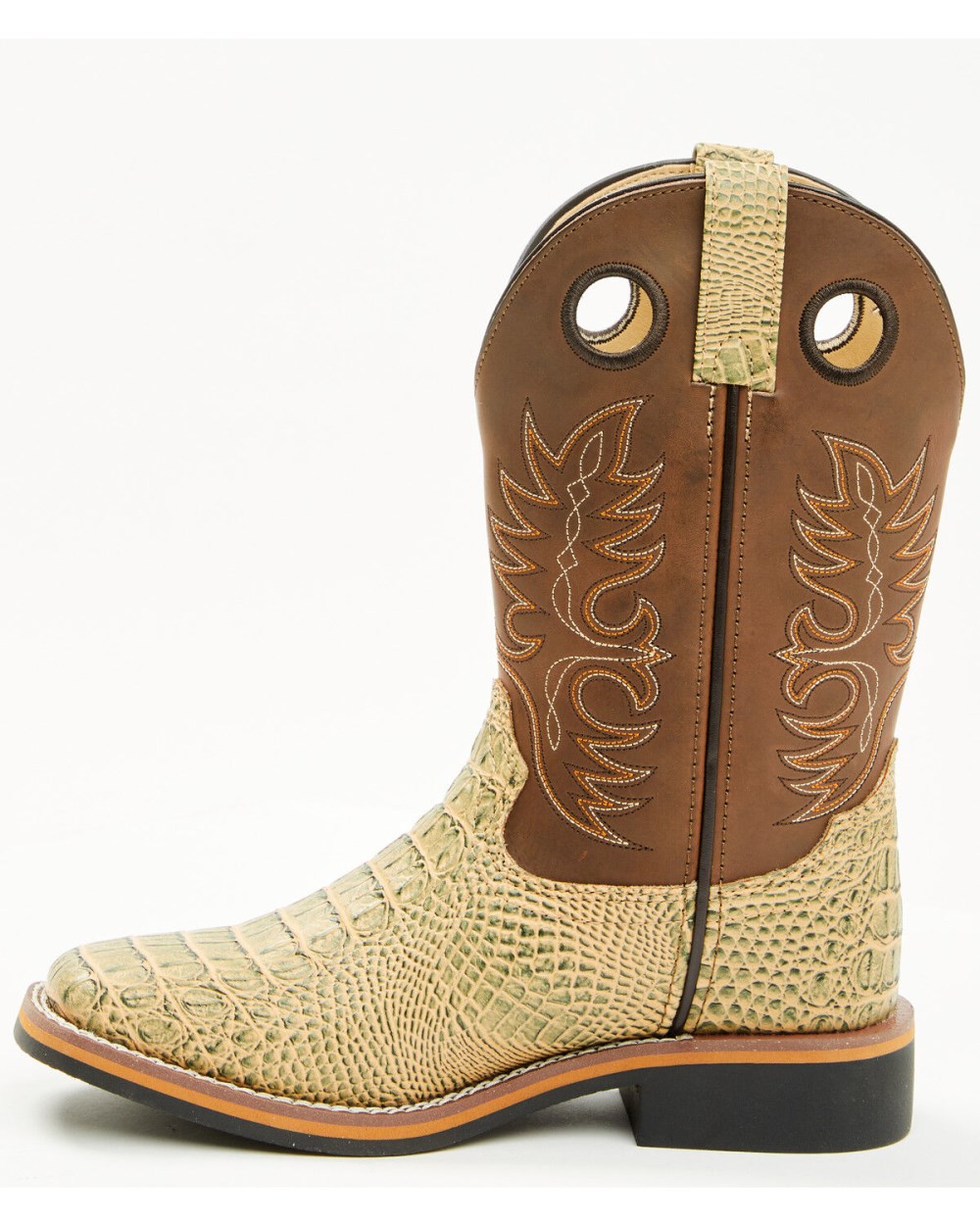 Cody James - Little Boys' Gator Print Western Boots - Broad Square Toe | Brown