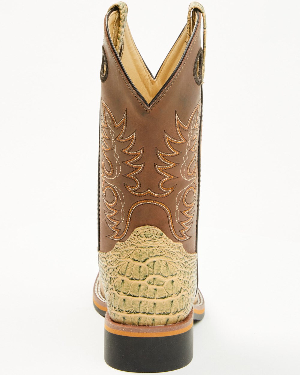 Cody James - Little Boys' Gator Print Western Boots - Broad Square Toe | Brown