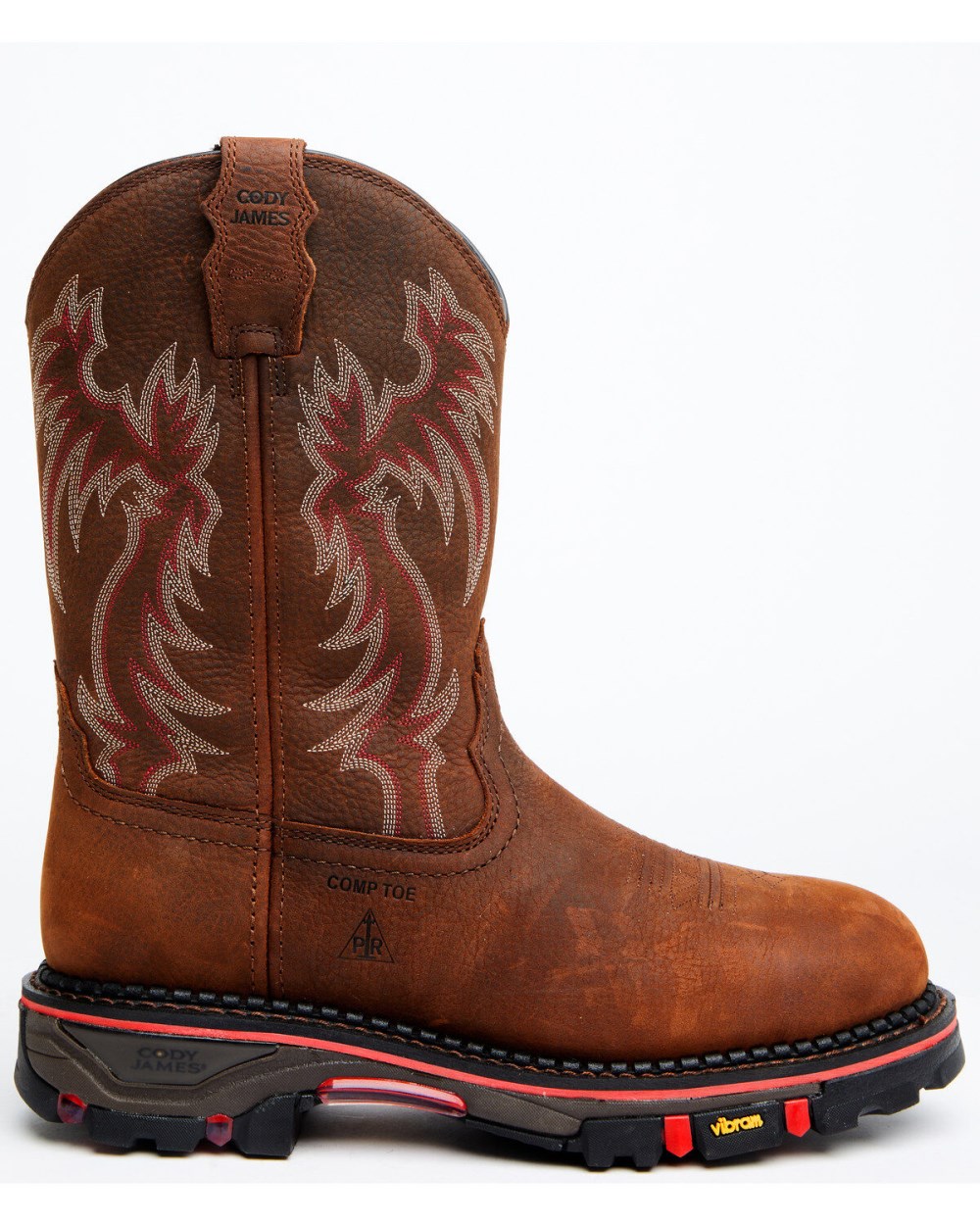 Cody James - Men's Decimator Dirty Dog Pull On Work Boots - Composite Toe | Brown