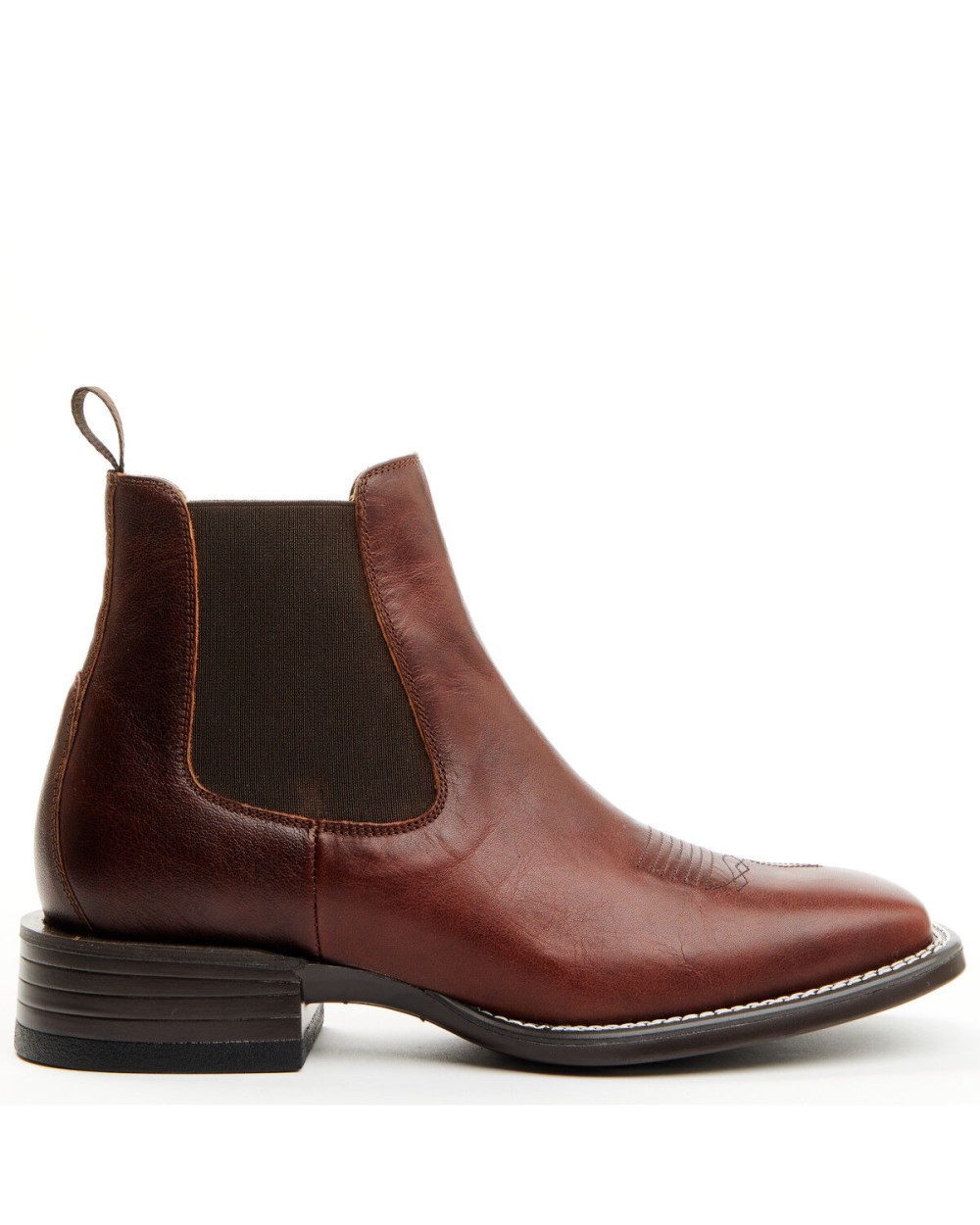 Cody James - Men's Jones Chelsea Boots - Broad Square Toe | Cognac