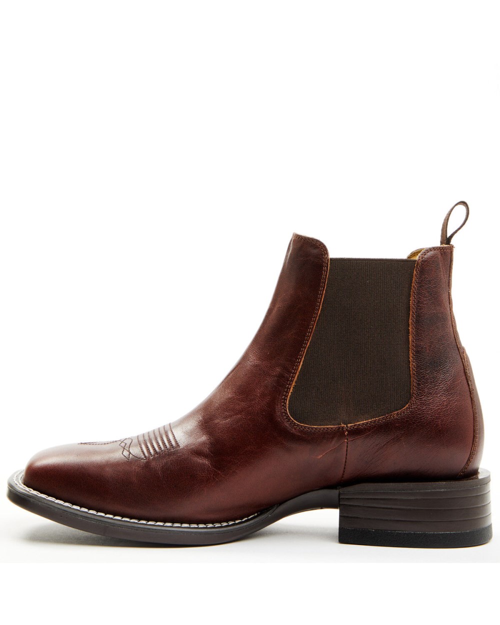 Cody James - Men's Jones Chelsea Boots - Broad Square Toe | Cognac