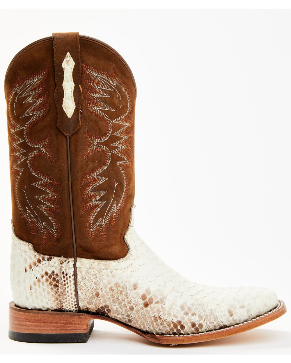 Cody James - Men's Bone Python Exotic Western Boot - Broad Square Toe | Brown