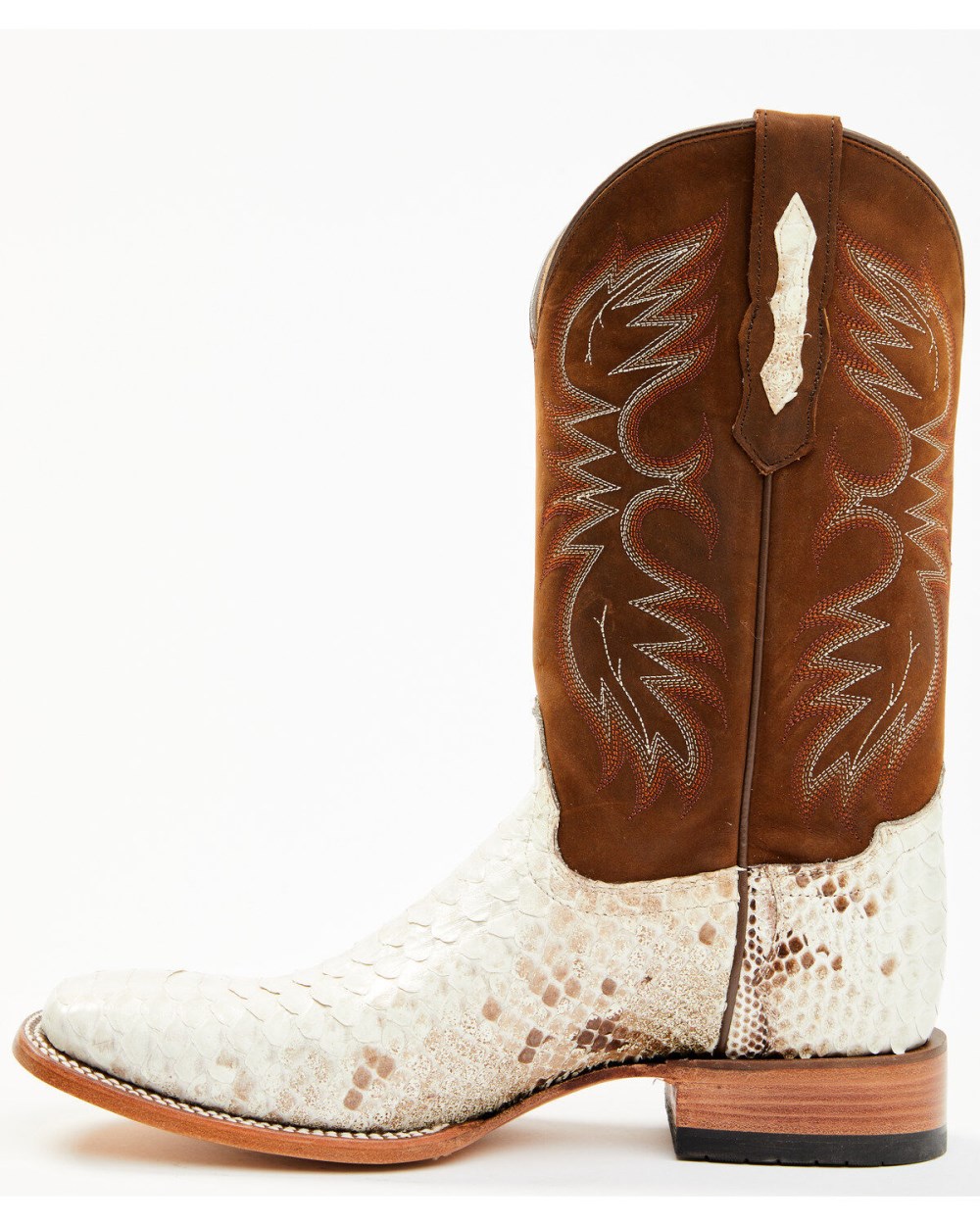 Cody James - Men's Bone Python Exotic Western Boot - Broad Square Toe | Brown