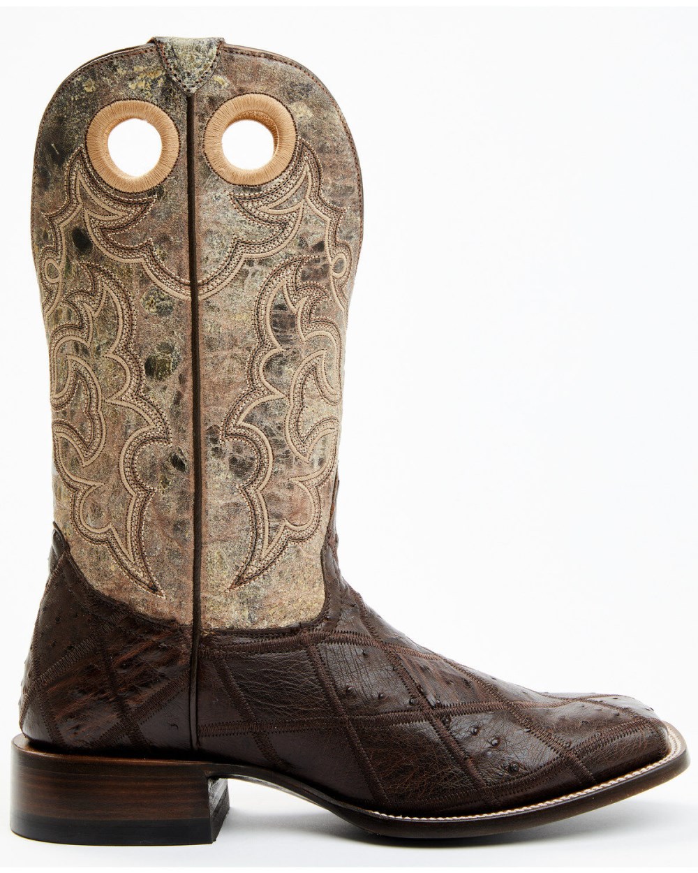 Cody James - Men's Exotic Full Quill Ostrich Western Boots - Broad Square Toe | Brown