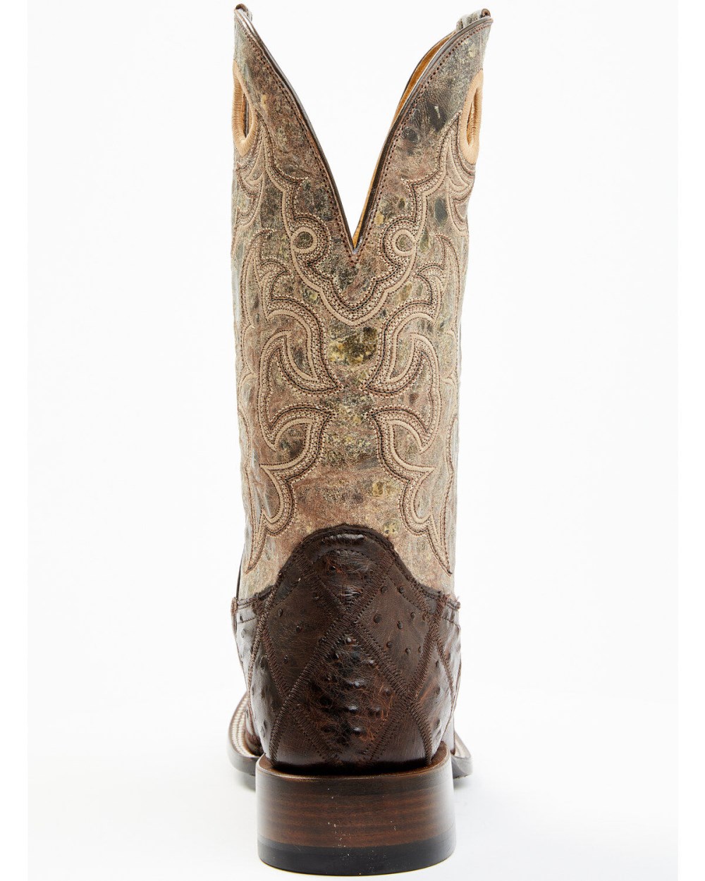 Cody James - Men's Exotic Full Quill Ostrich Western Boots - Broad Square Toe | Brown
