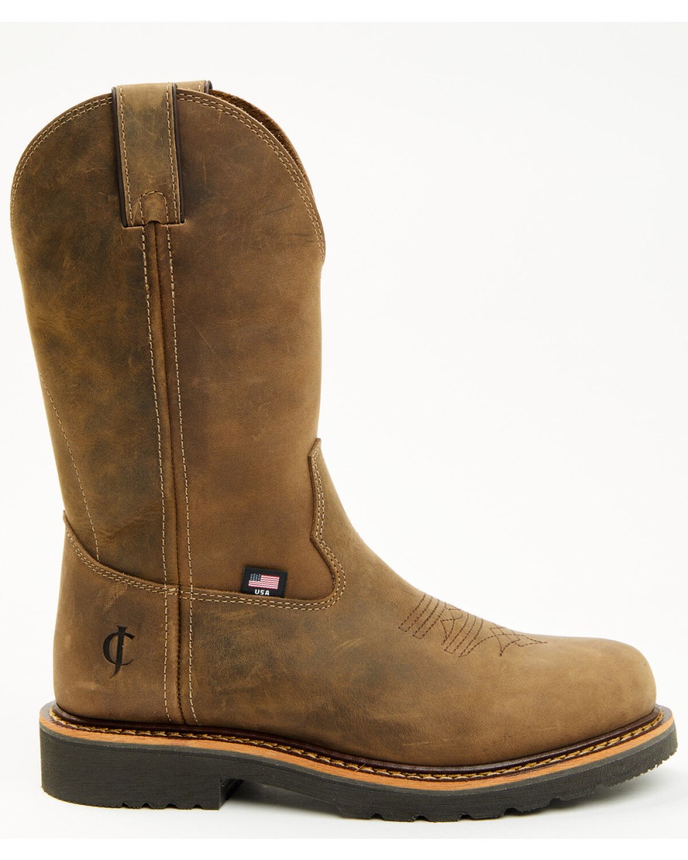 Cody James - Men's USA Pull-On Work Boots - Composite Toe | Brown