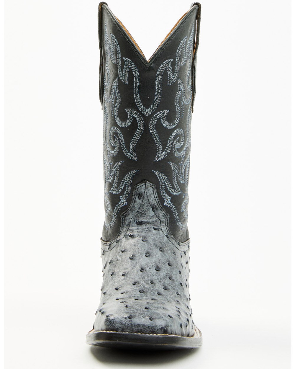 Cody James - Men's Exotic Full Quill Ostrich Western Boots - Broad Square Toe | Grey