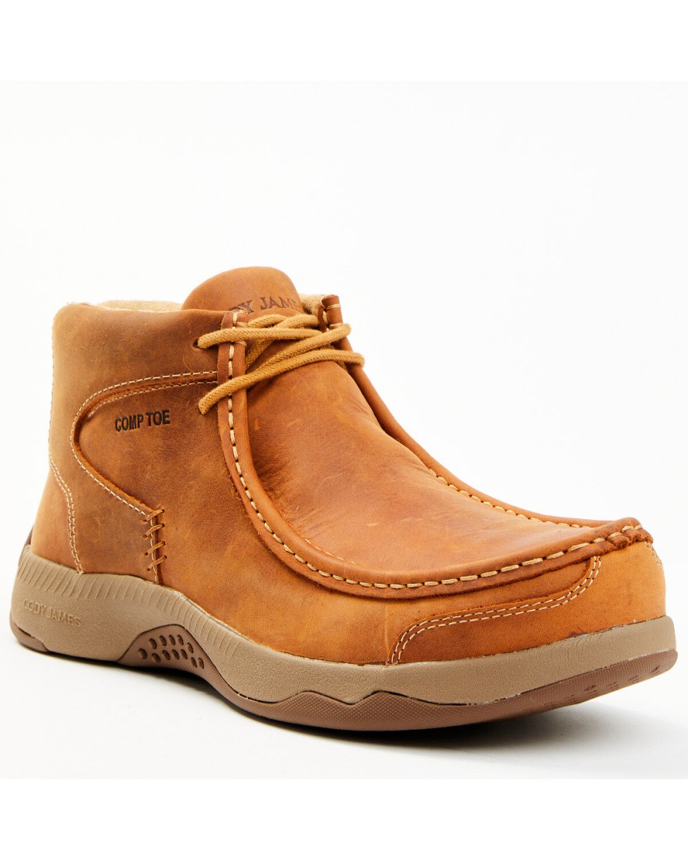 Cody James - Men's Casual Wallabee Big Brother Lace-Up Work Boots - Composite Toe | Tan