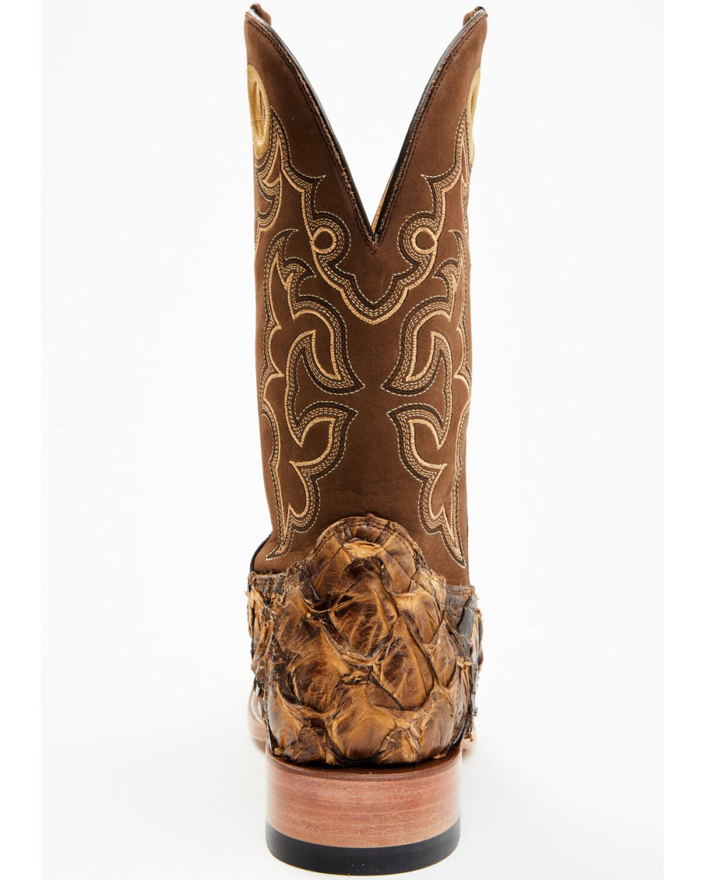 Cody James - Men's Exotic Pirarucu Western Boots - Broad Square Toe | Beige/khaki