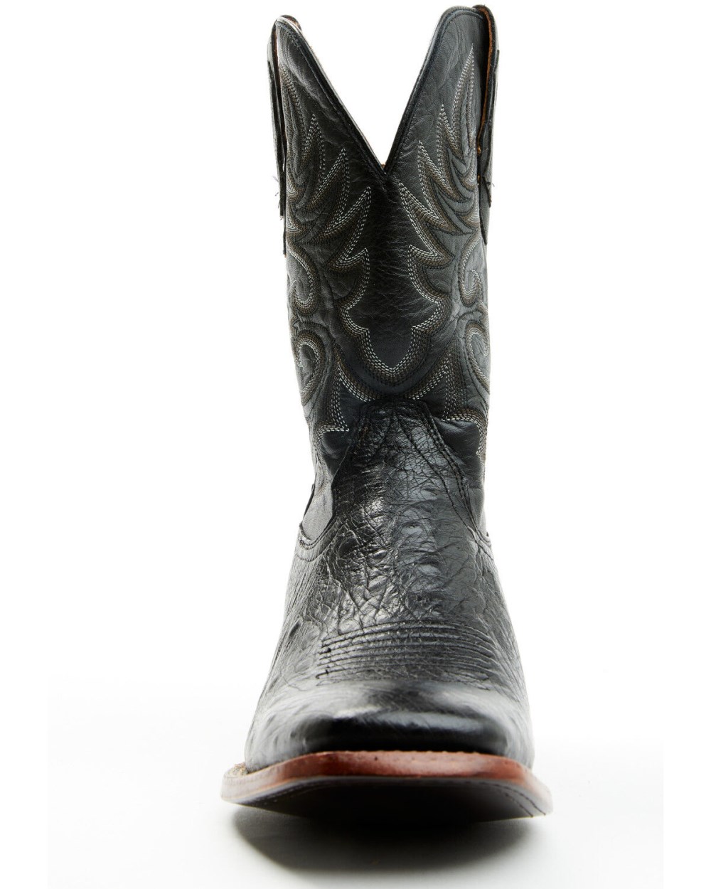 Cody James - Men's Exotic Full Quill Ostrich Western Boots - Broad Square Toe | Black