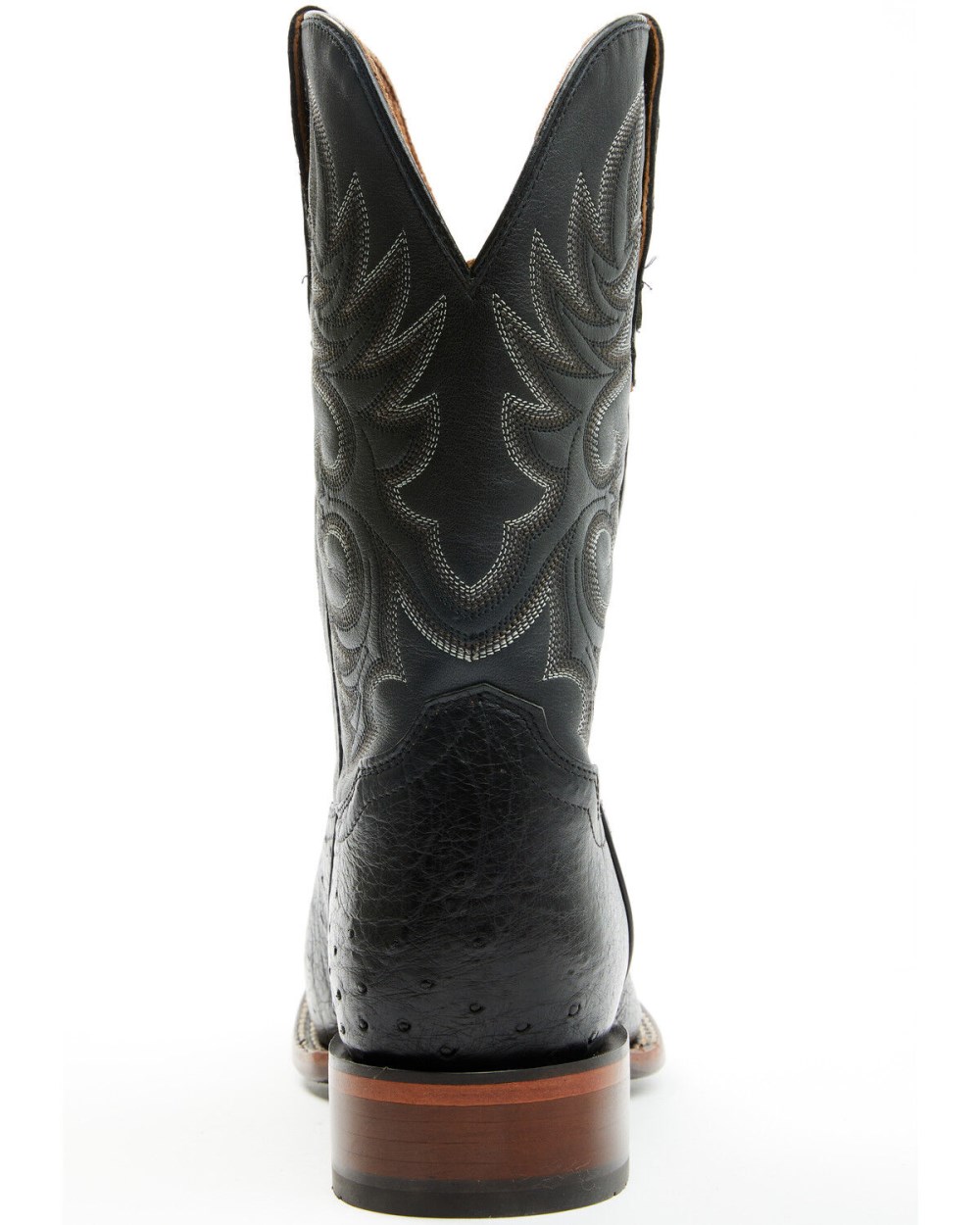 Cody James - Men's Exotic Full Quill Ostrich Western Boots - Broad Square Toe | Black