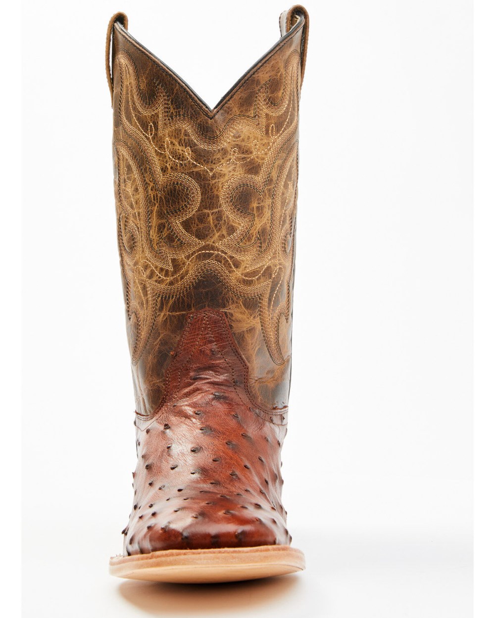 Cody James - Men's Exotic Full Quill Ostrich Western Boots - Broad Square Toe | Brown