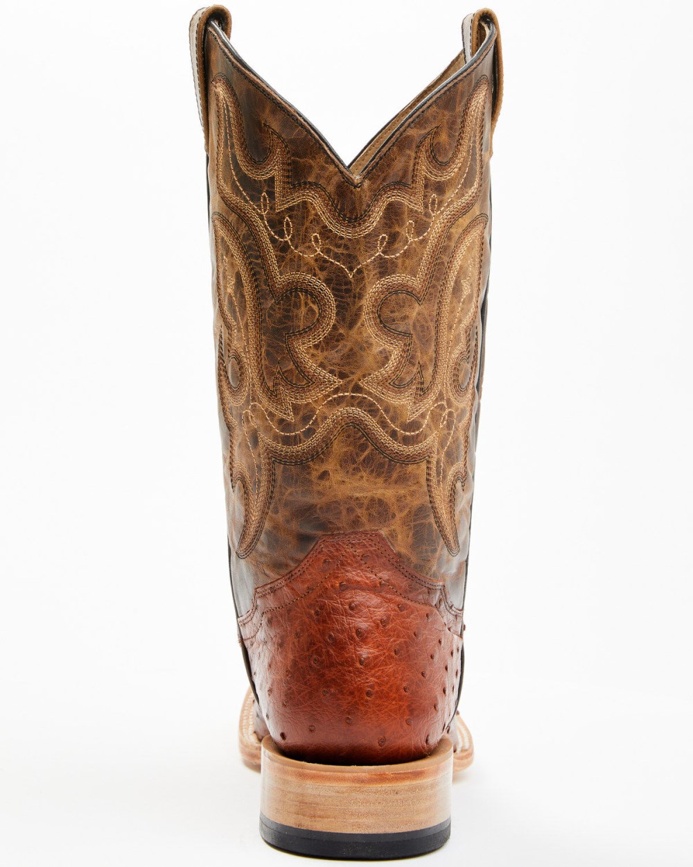 Cody James - Men's Exotic Full Quill Ostrich Western Boots - Broad Square Toe | Brown
