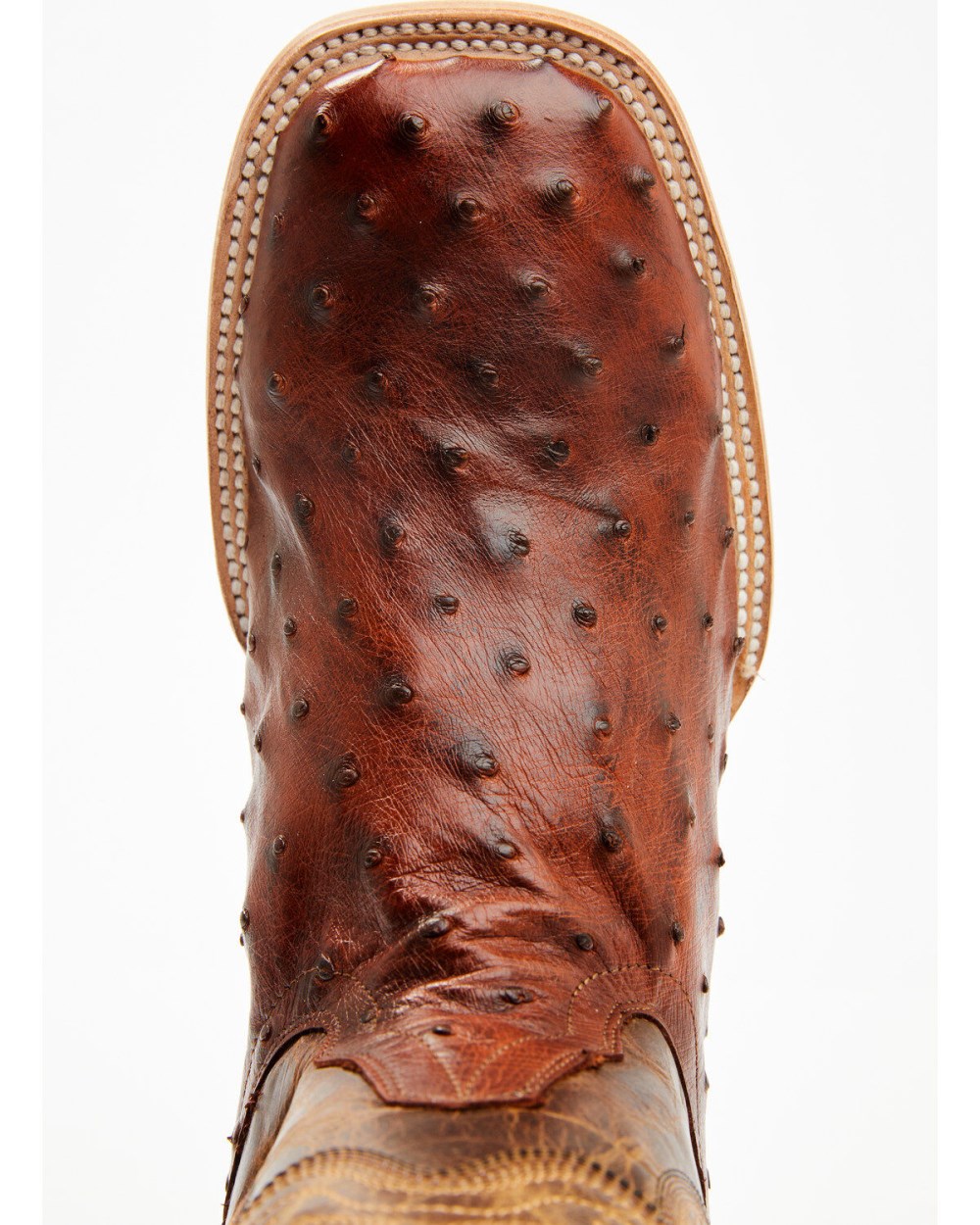 Cody James - Men's Exotic Full Quill Ostrich Western Boots - Broad Square Toe | Brown