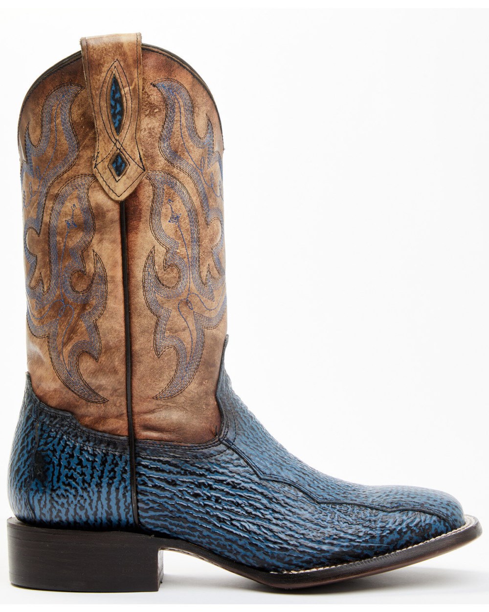Cody James - Men's Exotic Shark Western Boots - Broad Square Toe | Blue