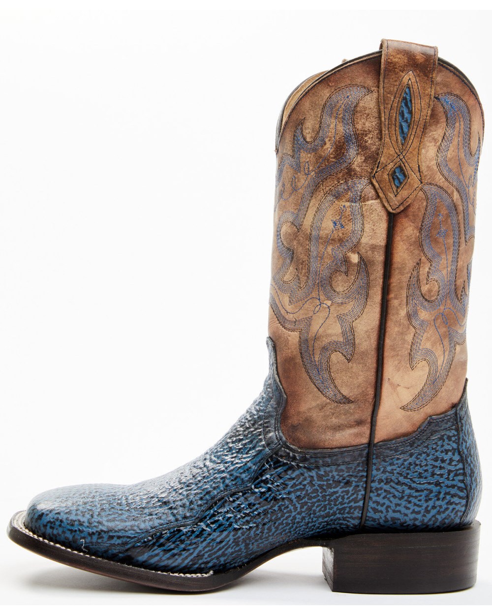 Cody James - Men's Exotic Shark Western Boots - Broad Square Toe | Blue
