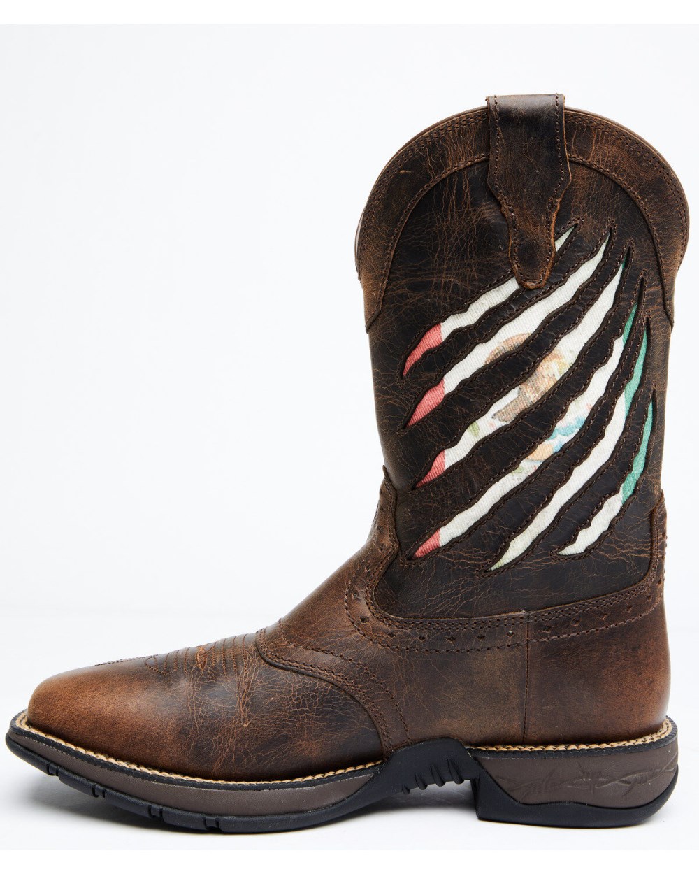 Cody James - Men's Scratch Mexico Flag Lite Performance Western Boots - Broad Square Toe | Brown