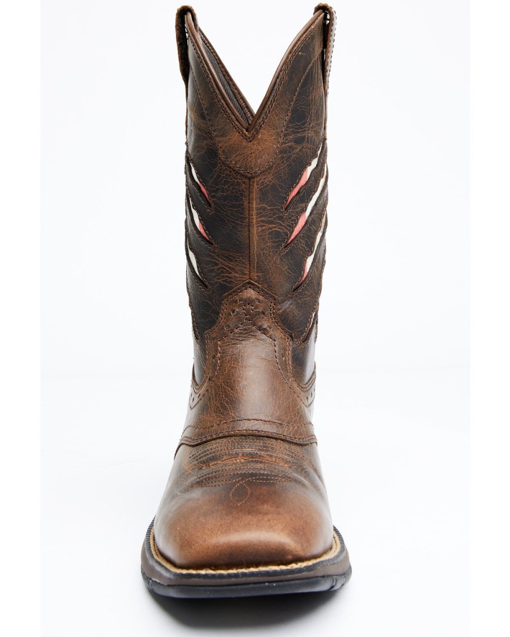 Cody James - Men's Scratch Mexico Flag Lite Performance Western Boots - Broad Square Toe | Brown