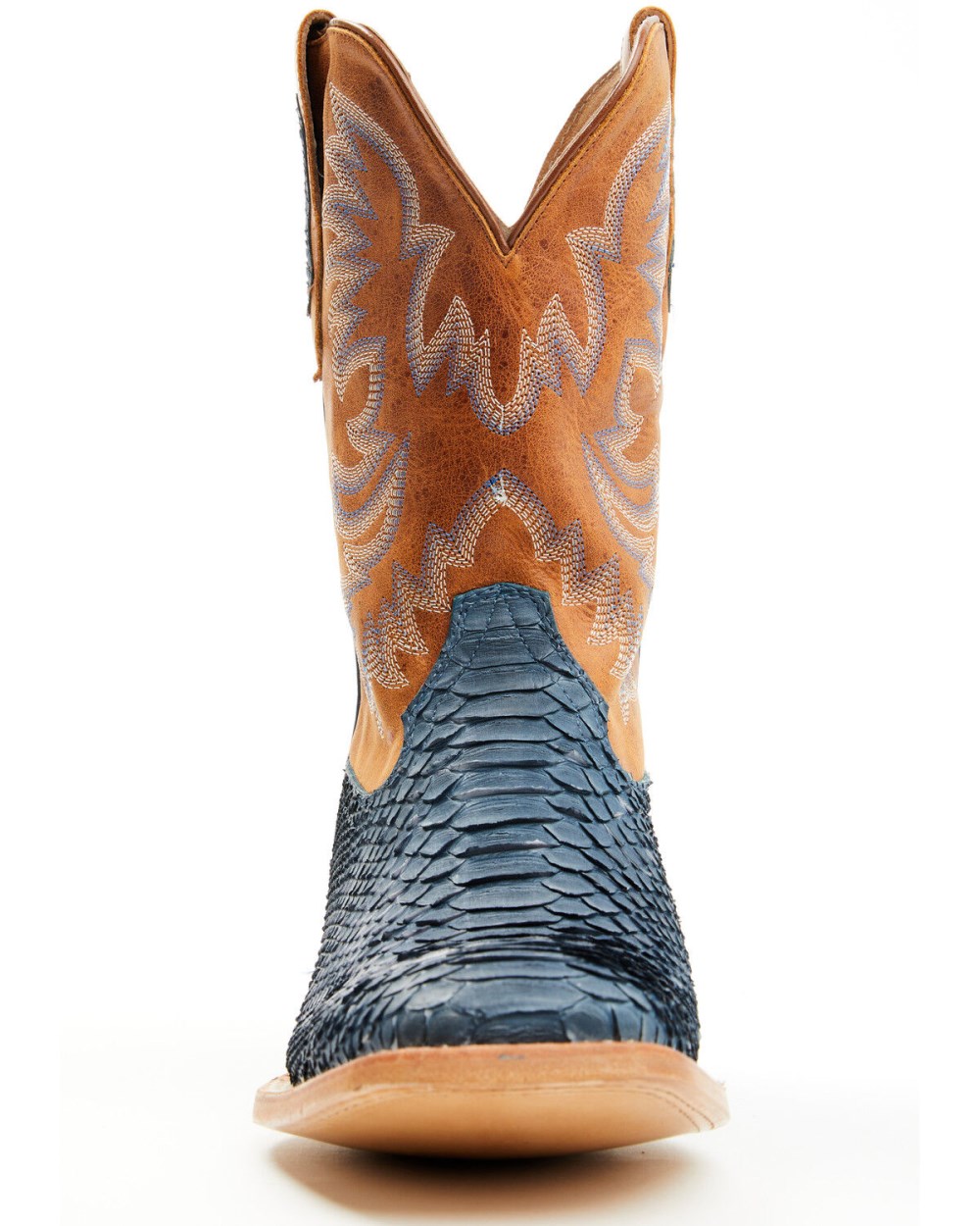 Cody James - Men's Exotic Python Vulturno Western Boots - Broad Square Toe | Blue
