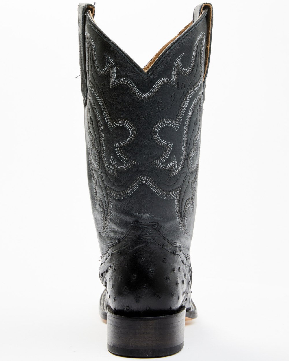 Cody James - Men's Exotic Full Quill Ostrich Western Boots - Broad Square Toe | Black